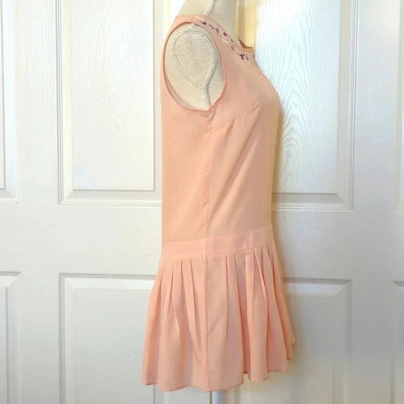 Farm Rio Anthropologie Drop Waist Horse Sleeveless Pink Dress - Picture 3 of 6